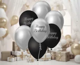 bukiet-balonowy-srebrno-czarny-happy-birthday-7szt