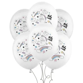 balony-lateksowe-biale-jednorozec-kucyk-unicorn-urodziny-30cm-6szt