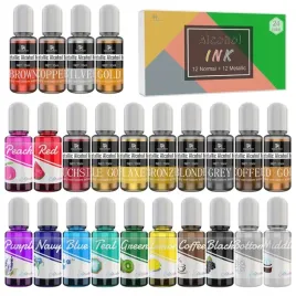 24-szt-tusz-alkoholowyor12-metalicznychor12-jasnychorzywica-epoksydowaor10ml