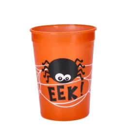 kubek-kubeczek-pomaranczowy-do-picia-pajak-pajeczyna-halloween-11cm