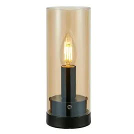 lampka-nocna-post-108719-markslojd-swiecznikowa-czarna-bursztynowa