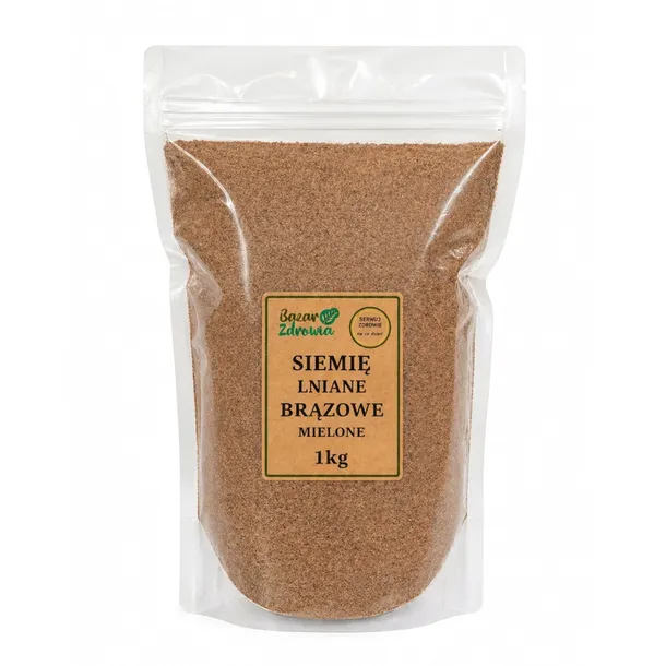 MIELONE siemie lniane brązowe 1kg NATURALNE Odtłuszczone Mąka Lniana