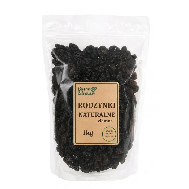 RODZYNKI NATURALNE 1KG CIEMNE BEZ KONSERWANTÓW