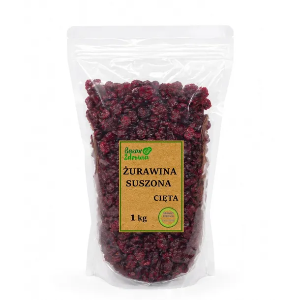 Żurawina Suszona 1kg CIĘTA NATURALNA PRZEKĄSKA