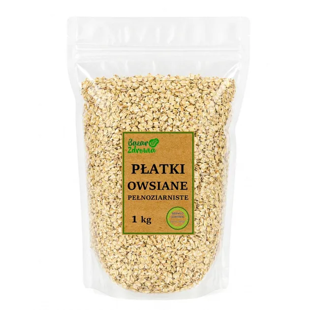 PŁATKI OWSIANE 1KG PEŁNOZIARNISTE NATURALNE