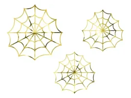 dekoracje-papierowe-zlote-pajeczyny-3szt-halloween