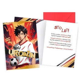 kartka-z-zyczeniami-urodzinowa-pilka-nozna-anime-w-dniu-urodzin-czerwona