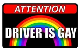 22-0056-naklejka-auto-zart-pedal-gay-prank-uwaga-gej-attention-driver-is-ga