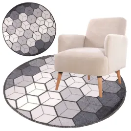 dywan-okragly-80-cm-dekoracyjny-nowoczesny-wzor-czarno-bialo-szary-srednica