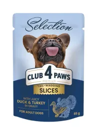 club-4-paws-premium-selection-soczysta-kaczka-z-indykiem-w-sosie-85g