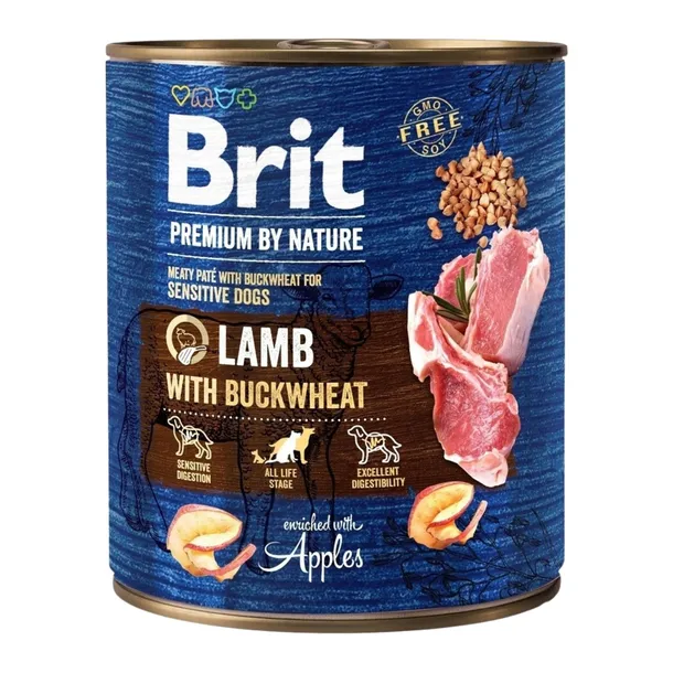 Brit Premium By Nature Adult Lamb Buckwheat Mokra Karma Dla Psa 800g