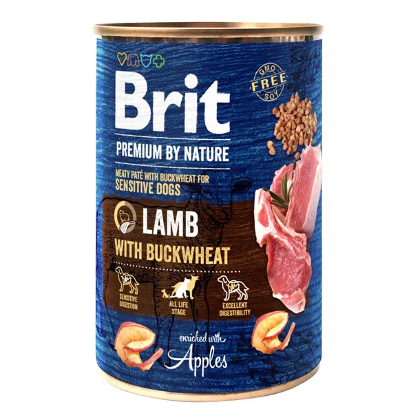 Brit Premium By Nature Adult Lamb Buckwheat Mokra Karma Dla Psa 400g