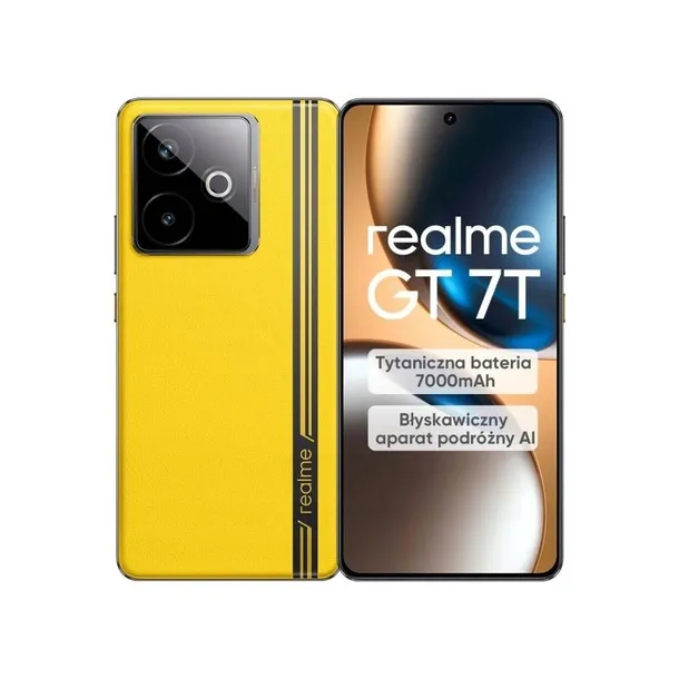 Smartfon realme GT 7T 12/512GB 5G OLED NFC Dual SIM Źólty Racing Yellow