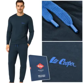 lee-cooper-pizama-meska-bawelniana-dluga-granat-niebieska-logo-rozmiar-xxl