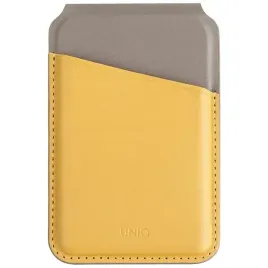 uniq-etui-case-portfel-na-karty-ze-stojakiem-na-telefon-zolto-szary