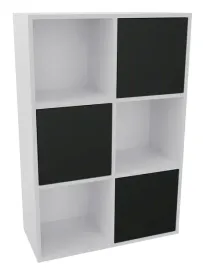 regal-modulowy-trefl-3d-bialy-18mm-push-click-cichy-domyk-czarne-fronty