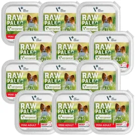 vetexpert-raw-paleo-pate-mini-adult-beef-12x150g-wolowina-tacka