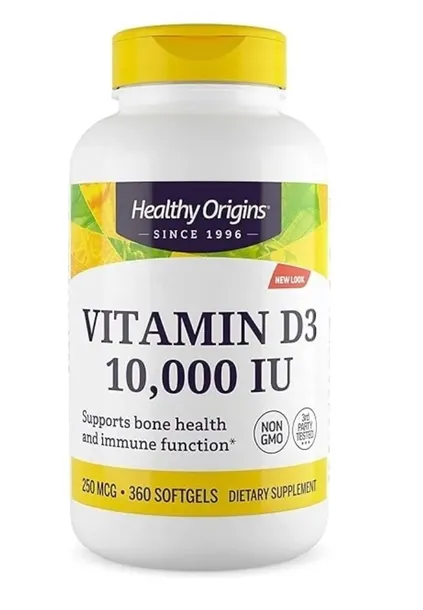 Healthy Origins Vitamin D3 10000 IU 360 softgels