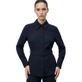 koszula-damska-zara-elegancka-granatowa-z-paskiem