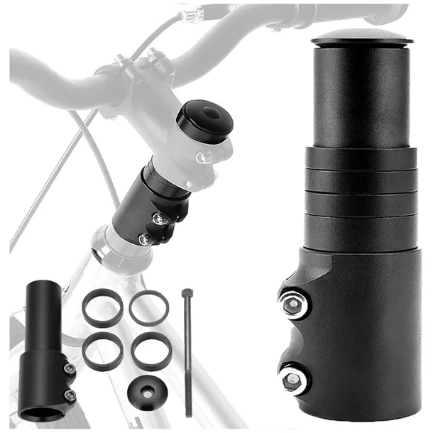 PRZEDŁUŻKA WSPORNIKA KIEROWNICY ADAPTER A-HEAD DO ROWERU PRZEDŁUŻACZ CZARNY