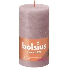 bolsius-swieca-pienkowa-rustic-130-68-shine-pudrowy-roz