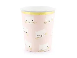 partydeco-papierowe-kubeczki-kotek-200-ml-jasnorozowe-6-szt