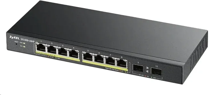 switch-zyxel-gs1900-10hp-eu0102f-waga-z-opakowaniem-1-kg-stan-nowy