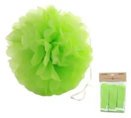 penword-papierowy-pompon-dekoracyjny-zielony-25-cm-3-szt