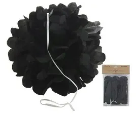 penword-papierowy-pompon-czarny-25-cm-zestaw-3-szt