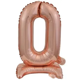 amscan-balon-foliowy-mini-cyfra-0-na-stojaku-rozowe-zloto-22x40-cm