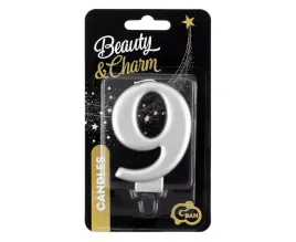 godan-swieczka-cyfra-9-metaliczna-srebrna-8-cm-beauty-and-charm