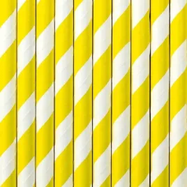 partydeco-slomki-papierowe-zolte-z-paskami-195-cm-10-szt