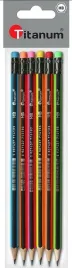 titanum-olowek-hb-z-gumka-neon-paski-6-szt-mix-kolorow