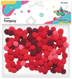 titanum-pompony-poliestrowe-10-mm-czerwone-120-szt