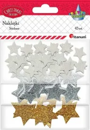 titanum-naklejki-piankowe-brokatowe-gwiazdki-45-szt