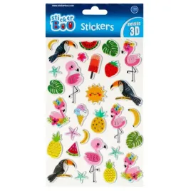 sticker-boo-naklejki-3d-tropikalne-30-szt-blister-dekoracyjne