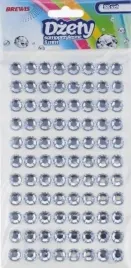 brewis-dzety-samoprzylepne-8-mm-88-szt-srebrne-blister