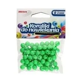 brewis-koraliki-do-nawlekania-8-mm-zielone-sznurek-16-g
