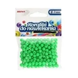 brewis-koraliki-do-nawlekania-6-mm-zielone-sznurek-16-g