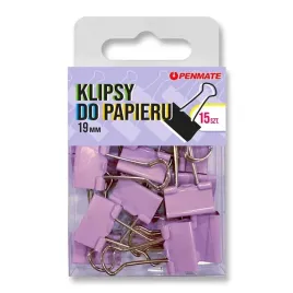 penmate-klipsy-do-papieru-19-mm-fiolkowe-zestaw-15-szt-blister