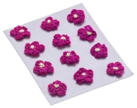 brewis-kwiatki-haftowane-18-mm-ciemny-rozowy-zestaw-12-szt