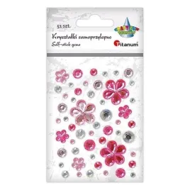 titanum-krysztalki-samoprzylepne-mix-kwiaty-53-szt-rozowe-tony