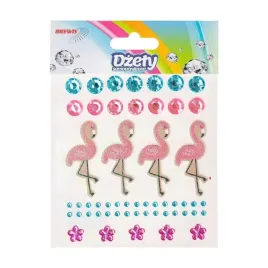 brewis-dzety-samoprzylepne-53-szt-flamingi-i-kwiatki-mix-pastelowy