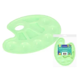 starpak-plastikowa-paleta-do-farb-10-komorowa-pastel-zielona