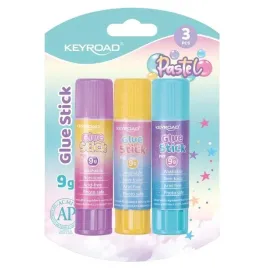 keyroad-klej-w-sztyfcie-pvp-9-g-3-szt-szybkoschnacy-bezwonny