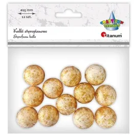 titanum-kulki-styropianowe-25-mm-zlote-12-szt-blister