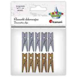 titanum-klamerki-drewniane-7x35-mm-10szt-mix-zlote-srebrne