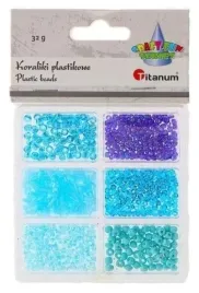 titanum-koraliki-plastikowe-mix-6-rozmiarow-32-g-niebieskie
