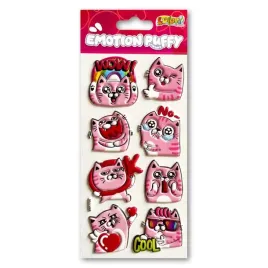 penmate-naklejki-puffy-emotion-cat-wypukle-8-sztuk-9x21-cm