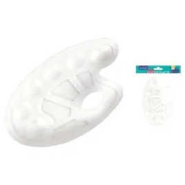 starpak-paleta-owalna-biala-30-cm-z-uchwytem-do-farb-dla-mlodych-artystow